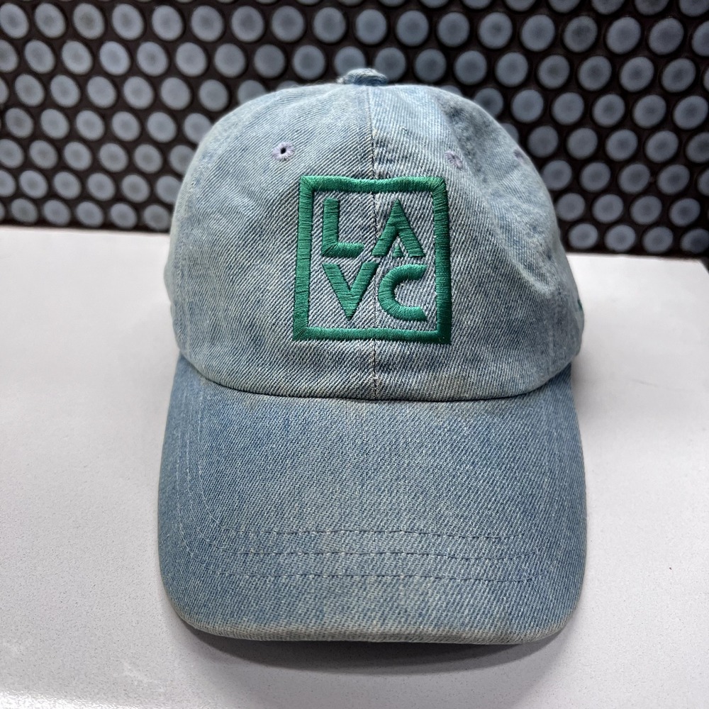 LA‎ VC Hat Cap Strap Back Blue Green Spell Out Patch Adjustable Hat Dad